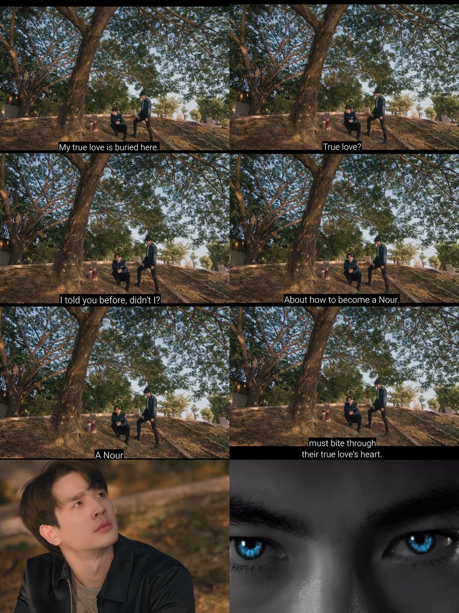 liamwachirawit's tweet photo. #NOURTheSeriesEP8 
ALL NIGHT LONG

Ken isn’t an inborn NOUR. His NOUR ability was given to him by his true love. 

WAIT—could his true love still be alive?! Is he the blue-eyed guy from the intro?! 👀

#NOURTheSeries   #BossTongtong https://t.co/38rgR2ghe1