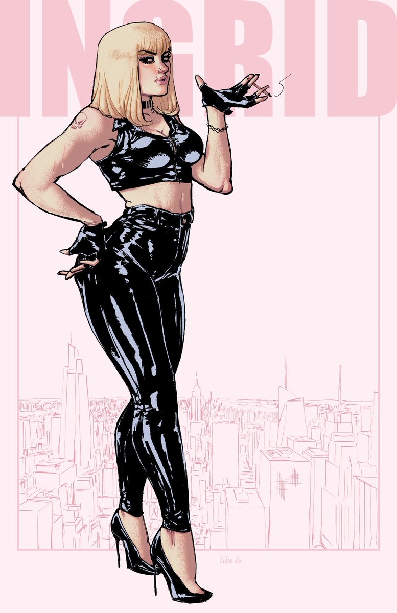 Chloe_in_pink's tweet photo. Okay, I have been prepping really hard for NYCC, but I gave myself a little bit of time to knock out this Leather Moto Mommy Ingrid last night 😌 Love her sm!!!!!! https://t.co/dTXNUCsNSb