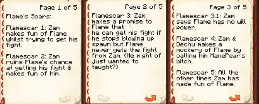 leslie_plays_'s tweet photo. I'm still thinking about this btw... The book Zam found after Flame banned himself in S6.. https://t.co/YaMfiOqqH3