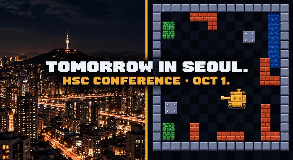 BattleTownCom's tweet photo. Tomorrow. Seoul. HSC Conference.

We're there the whole day with the build running on a laptop. Come pick a tank, break someone's base, tell us what feels wrong.

If you're in the city, find us. If you know someone who is, send them this.

https://t.co/WDrohZQMk9 https://t.co/n5zUli9m13