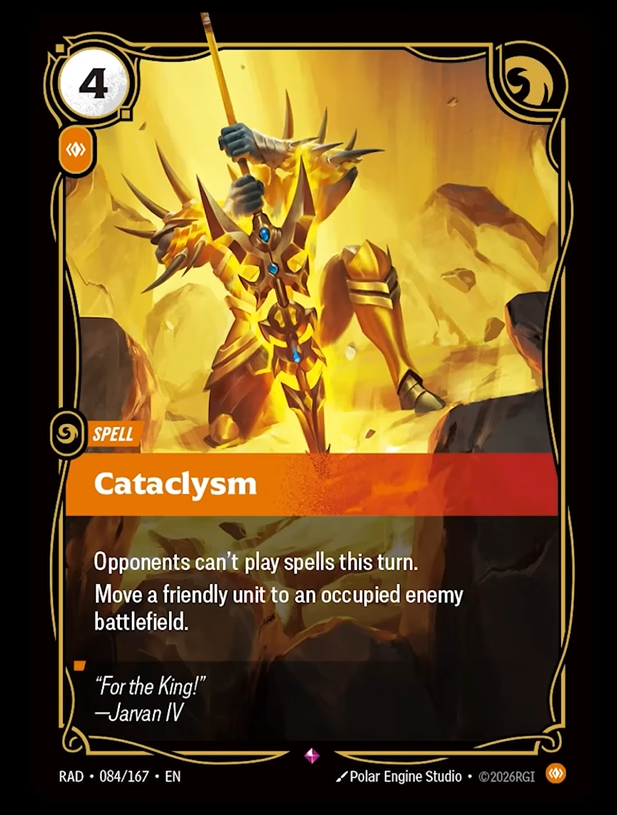 RiftboundReport's tweet photo. HD English version of Cataclysm was posted in @leobriantcg's YouTube video!

📺 https://t.co/7OrVw1KjYR

#RBRadiance https://t.co/kX6VJjLEd4