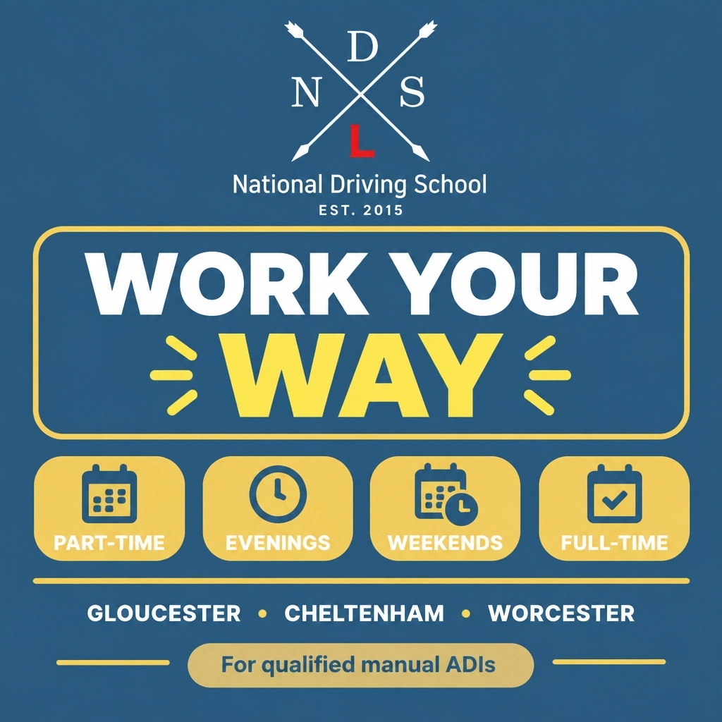NationalDrivin1's tweet photo. Qualified manual ADI: PT/evenings/weekends/FT. Leads vary by local demand. Start Your Journey Here: https://t.co/cEiGLVUY1Y #ADI #DrivingInstructor #DrivingSchoolFranchise #Gloucester #Cheltenham #Worcester https://t.co/4kIl8ZSNBC