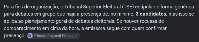 Munahec's tweet photo. @Trolller7 @analise2025 @samuelborellipr Para organização de um debate, o mínimo para o TSE são 3 candidatos, a Globo já não precisava chamar mesmo assim pois já tinha Flávio, Caiado e Cury https://t.co/ZNn1wecT2f