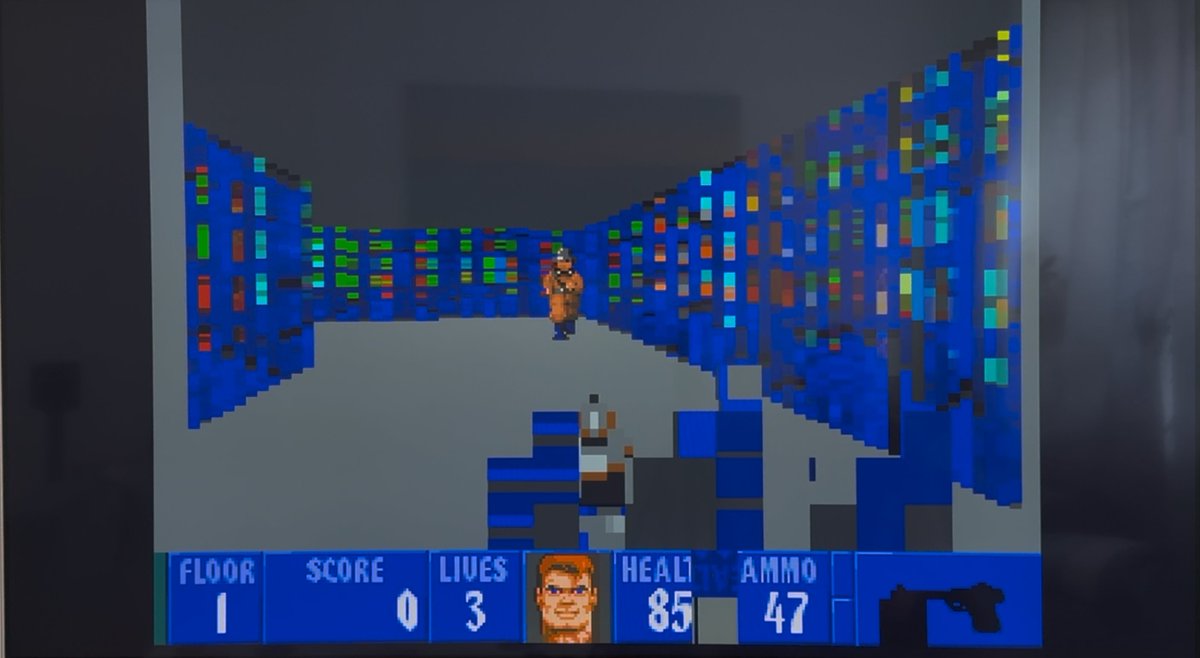 thibautlion's tweet photo. Real hardware update: the Neo Geo now agrees with me about where the walls are. What they're made of is still up for debate. https://t.co/leb1HopfDd