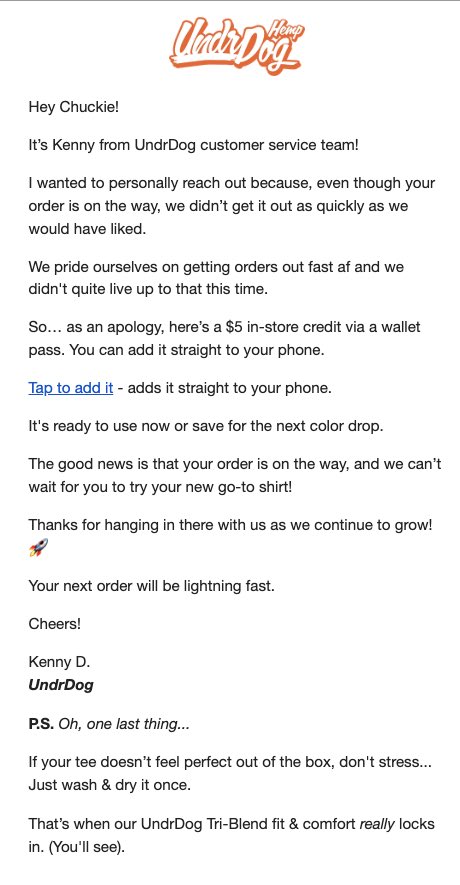 chuckiegregory's tweet photo. Plug this into post purchase flow 1 day after fulfillment and print. https://t.co/EpSj5ZbY3S