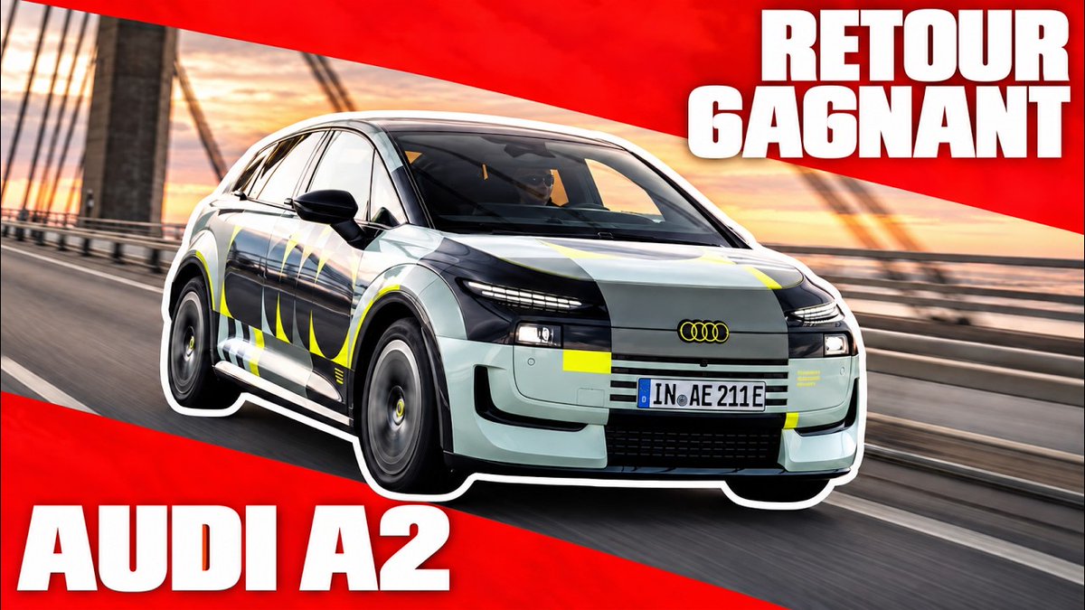 dmeance's tweet photo. ESSAI EXCLUSIF : On a déjà conduit L'AUDI A2 ! https://t.co/OUSssWoqmE via @YouTube @AutoTrendsMag
@AudiFrance #Audi #A2 #eTron #A2eTron #AudiA2eTron #Compacte #Electrique #Présentation #Essai #Prototype #VoitureElectrique #BEV #EV #VE https://t.co/X753K7nbrm