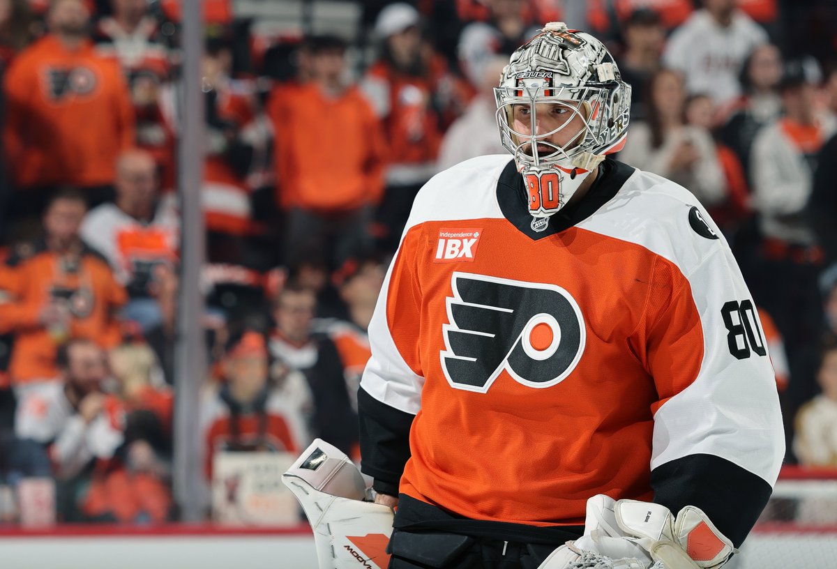 NHLFlyers's tweet photo. Lineup update: Dan Vladar starts in net tonight against Pittsburgh. #LetsGoFlyers https://t.co/k3ry2bGzSQ