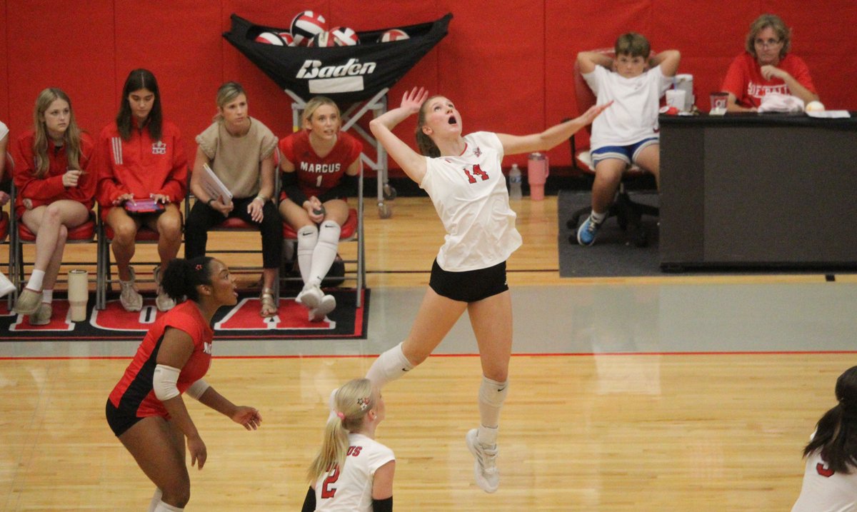 MWelchSLM's tweet photo. STORY: @WakelandVB sophomore Skye Lincoln racked up 28 kills in just four sets on Tuesday to help Frisco Wakeland take sole possession of 3rd place in 5-6A following a road win at Marcus: https://t.co/naDenW3wg9 https://t.co/Wra4DHQwql