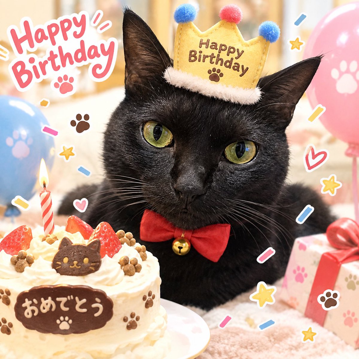you2569's tweet photo. 世界中のおんちゃんファンの皆様へ

本日、うちの息子が4歳になりました！
どうか「おめでとう🎊」を言ってあげてください🐈‍⬛代読して本人に伝えますw

↓甘やかしたい人はこちらもどうか↓

おんちゃん用リスト(https://t.co/7mNCIoRWEC) https://t.co/cFKrJcODeG