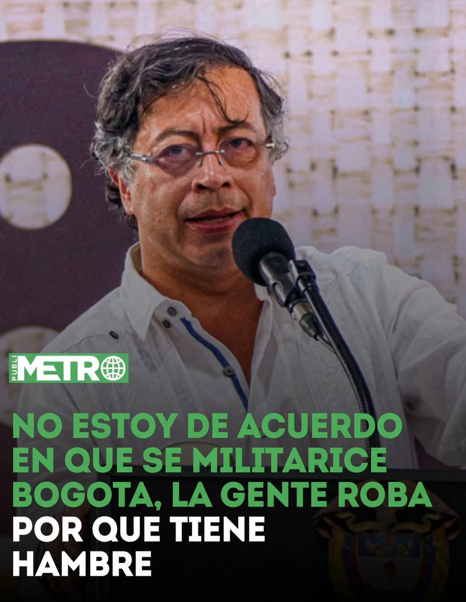 ojocolombia2026's tweet photo. 🇨🇴 PETRO estalla contra la propuesta de ABELARDO de militarizar Bogotá por la cantidad de robos.

Petro asegura que la gente roba por qué tiene HAMBRE.

Usted que opina ❓ https://t.co/c51Qh4aqb4