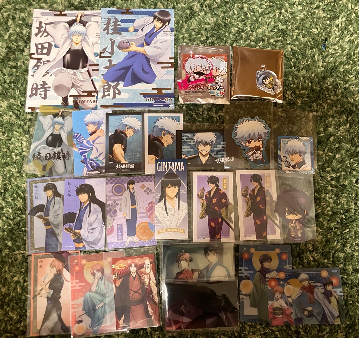 waryubome's tweet photo. 銀魂 交換 譲渡
シャドウバンのため検索には乗らないかと思いますがFF様向けに🌸
譲）画像1.2 銀時 桂 高杉 神楽 新八 神威 近藤 日輪 清太 エリザベス

求）同異種土方、沖田＞ご希望価格〜定価+送料

よろしくお願いいたします🙇‍♀️ https://t.co/NCg3FyW3b6
