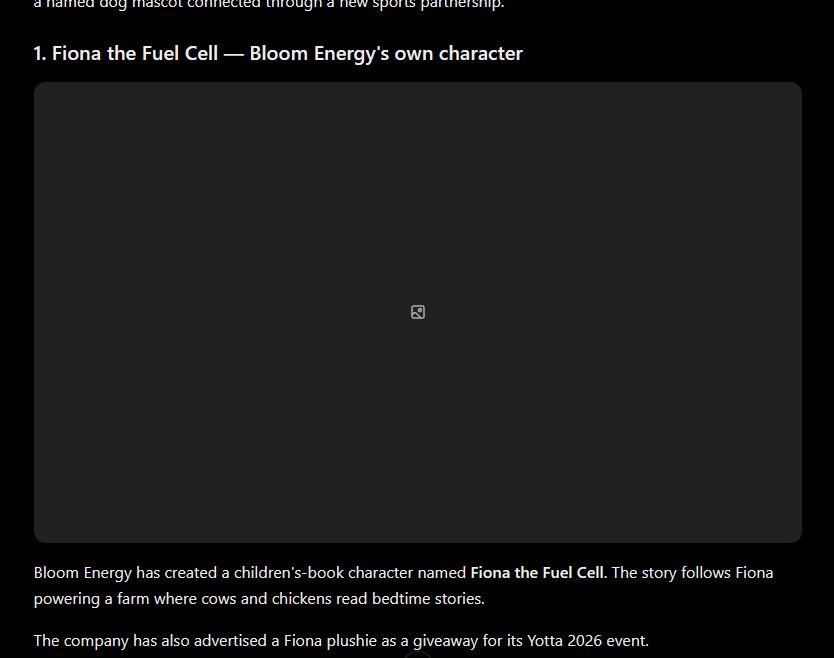 czs_fortune's tweet photo. Bloom Energy have a mascot called "Fiona the Fuel Cell"

https://t.co/wbOy4uT2lb https://t.co/EPSVUXAB1n