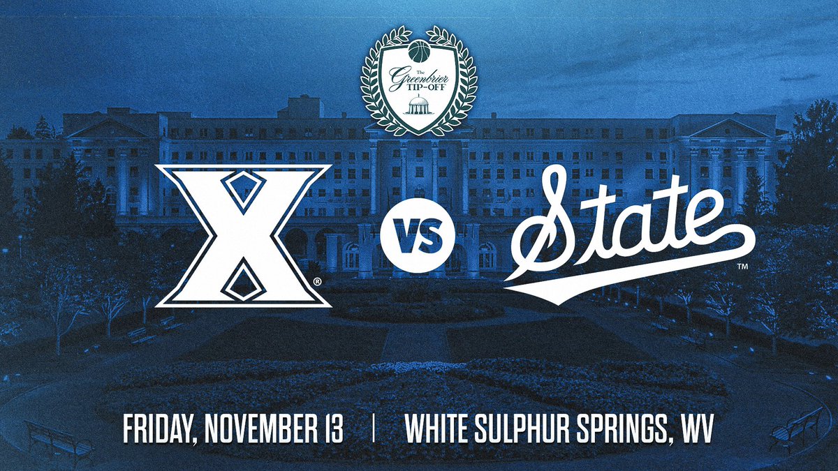 XavierMBB's tweet photo. Tickets for the 2026 GoMart Greenbrier Tip-Off are on sale now!

✍️ | https://t.co/HMrOJFlDTh 
🎟️ | https://t.co/ifIIXsTne9 https://t.co/LJFnovAjkk