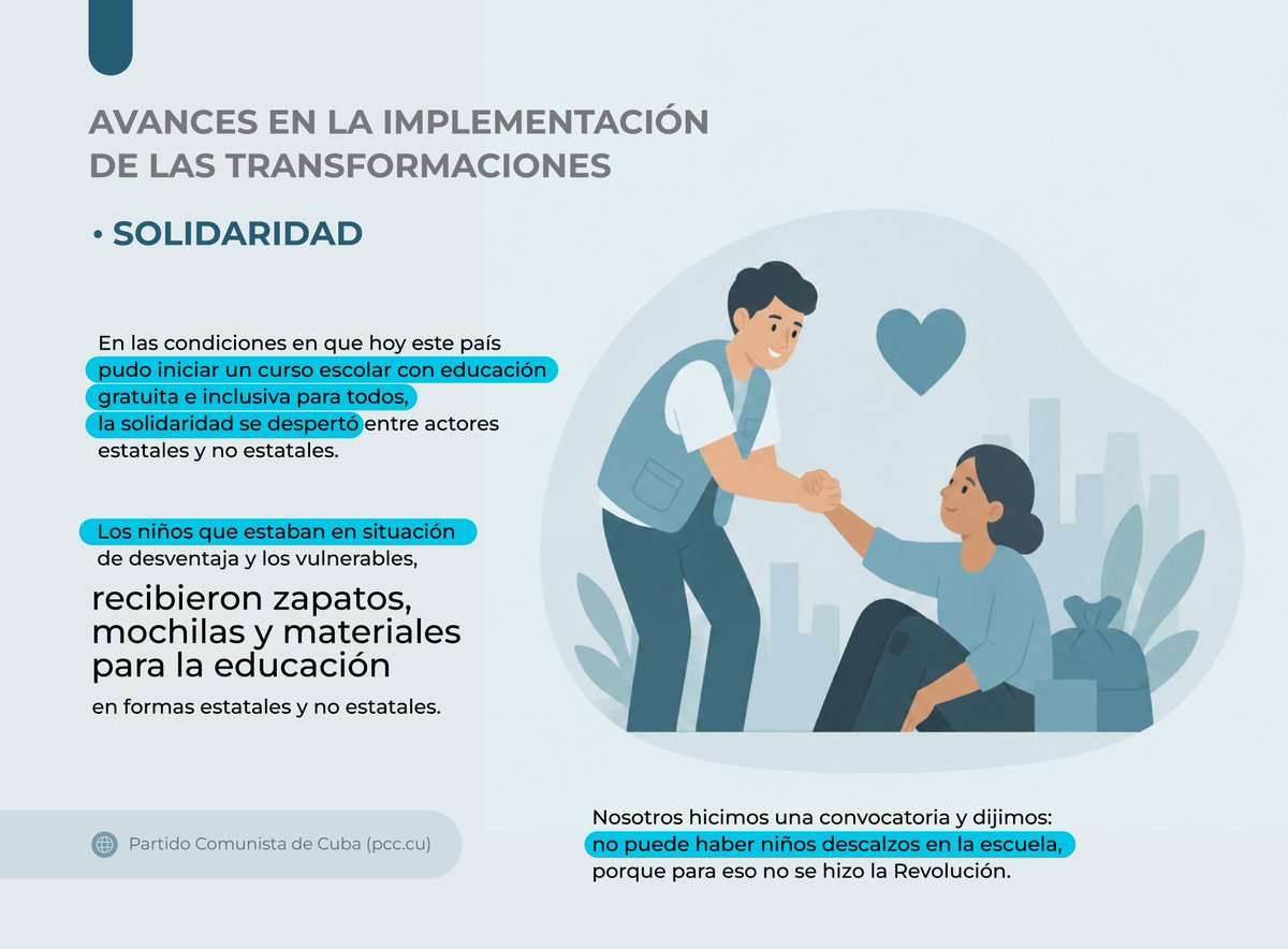 PartidoPCC's tweet photo. Las transformaciones económicas y sociales en #Cuba van orientadas a salvar la Revolución y sus conquistas sociales, es decir, la orientación socialista de la economía https://t.co/nsnHFXgkOH