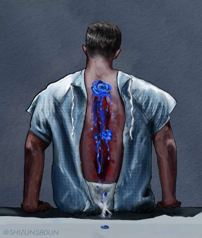 SHIZUNSB0UN's tweet photo. dex back gore might be my new favourite thing 👺 #bullseye https://t.co/mWeJzvWqTN