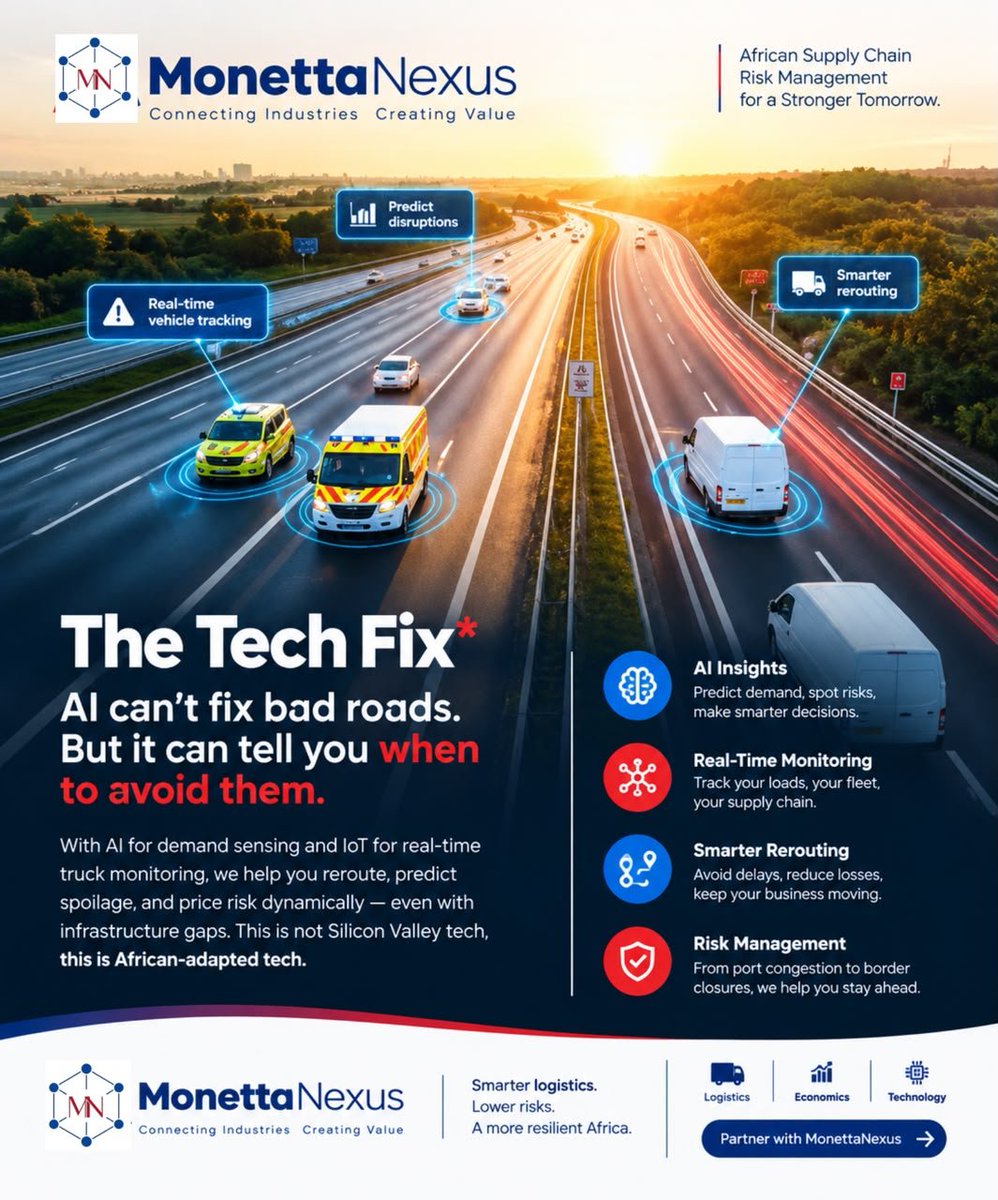 abah692328's tweet photo. AI can't fix bad roads, but it can tell you when to avoid them. #viral #supplychainmangment #ERP #leanprocessingandmapping #Budgetingandcostcontrol #logisticsandinventorymanagment https://t.co/lfNwpW4wvV