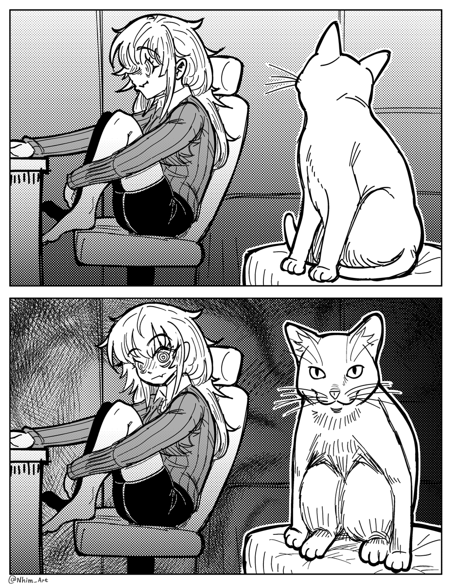 Nhim_Art's tweet photo. Copy Cat. https://t.co/uZMsqUFcUD