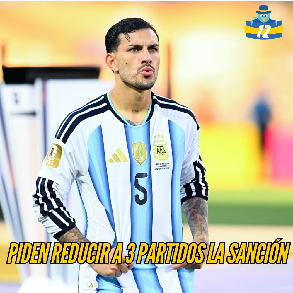 la12tuittera's tweet photo. 🚨AHORA | Informa @JulioPavoni que anoche la @AFA presentó la APELACIÓN a la sanción de 10 PARTIDOS que pesa sobre Leandro #Paredes a @FIFAcom y pide que LA BAJEN a 3 PARTIDOS.

➡️De conseguir la reducción a esa cantidad de partidos, Lea podrá ESTAR DISPONIBLE para la #FechaFIFA de noviembre.

⚠️En ese caso, si #Boca clasifica a la final de la #CopaArgentina y se juega el 11/11, (plena FECHA FIFA del 9 al 17 de noviembre), el Xeneize PIERDE A SU CAPITÁN.