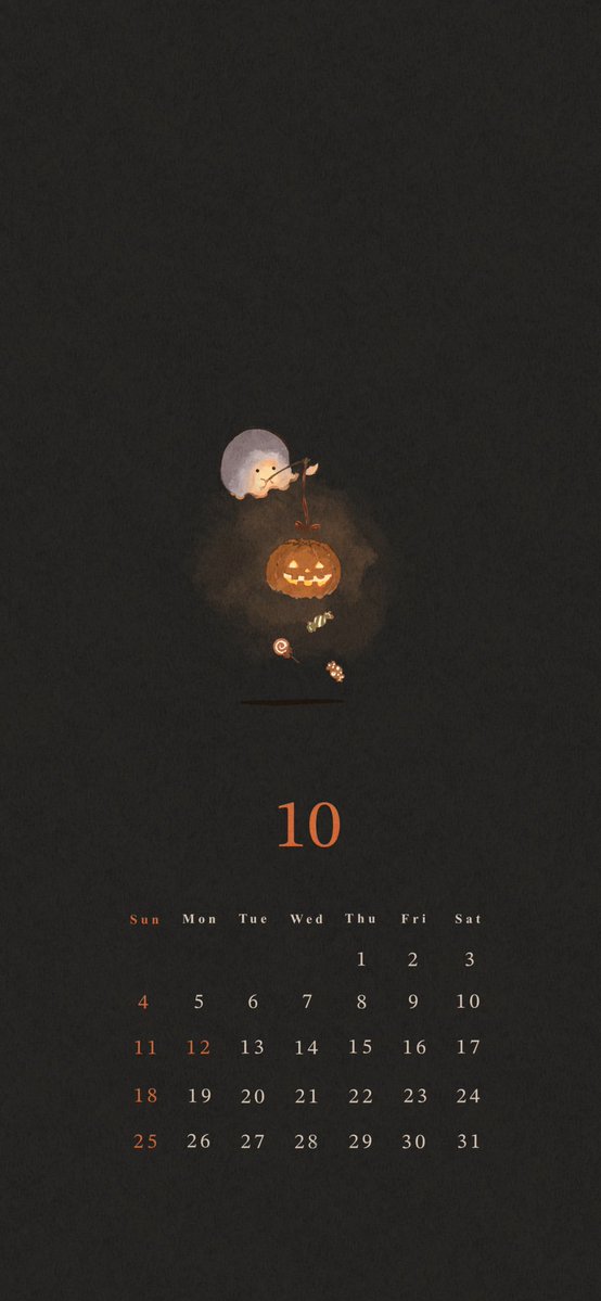 komaoki_illust's tweet photo. 10月のカレンダーイラストです🎃
スマホの壁紙としてご自由にお使いください！ https://t.co/Z5TrmFdjX7