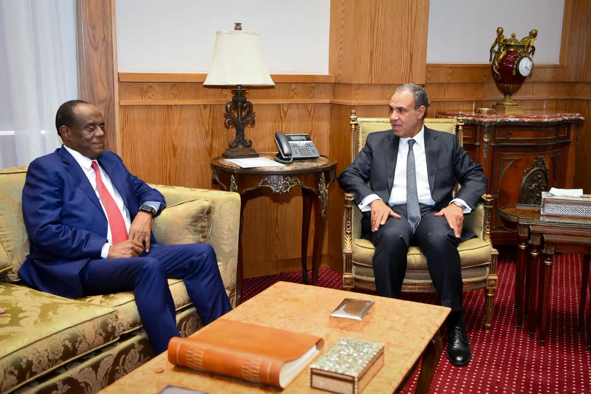 GhideonMusa's tweet photo. Mr. Hagos Ghebrehiwet, Economic Advisor to the President of Eritrea,  met Foreign Minister of Egypt Dr. Badr Abdelatty in Cairo today. The talks focused on advancing bilateral economic cooperation in line with the directives of both countries’ leaderships, including greater Egyptian private-sector participation in Eritrea’s energy, industry, infrastructure, trade and fisheries sectors.

Egypt reaffirmed its readiness to provide technical and training support and highlighted the upcoming Science Forum Africa (2–4 October) as a platform for African investment partnerships. Both sides agreed to continue close consultation on issues of mutual interest and regional stability.
#Eritrea #Egypt