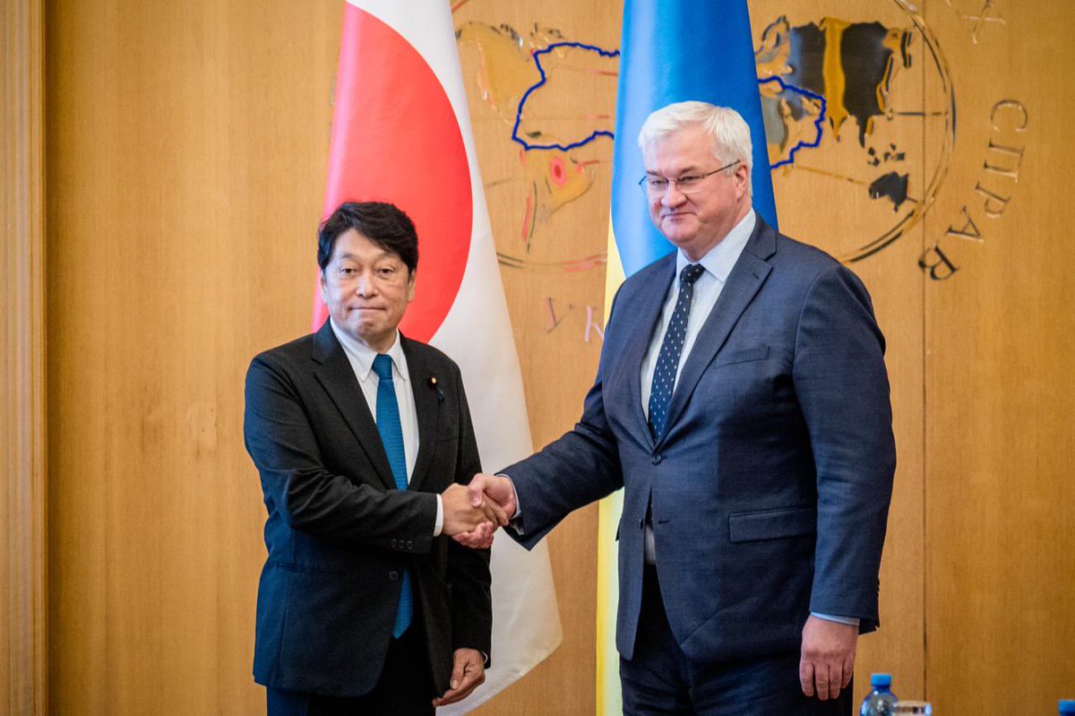 andrii_sybiha's tweet photo. Just a week after the productive meeting between President @ZelenskyyUa and Prime Minister Takaichi Sanae, I was pleased to welcome a delegation of members of the House of Representatives of the National Diet of Japan, led by Onodera Itsunori.

I deeply appreciate this visit. At a time when Russia is intensifying its missile and drone terror against Ukraine, the delegation did not postpone its trip and came to Kyiv as planned. This is a strong demonstration of courage and solidarity with the Ukrainian people.

I thanked Japan for its comprehensive support since the very beginning of Russia's full-scale invasion. Japan's financial, humanitarian, technical and other assistance has made an important contribution to Ukraine's resilience throughout the war, as well as to our recovery and reconstruction.

We had a substantive discussion on regional and global security. Russia's growing military cooperation with North Korea, including the involvement of North Korean troops in the war against Ukraine, shows how closely interconnected the security of Europe and the Indo-Pacific has become. What happens in one region has direct consequences for the other.

We also discussed opportunities to deepen our security and defence cooperation. Ukraine is ready to develop mutually beneficial cooperation with Japan, drawing on our experience and capabilities, and to identify areas where our countries can strengthen each other's security.

I briefed the delegation on the situation on the battlefield and Ukraine's ongoing peace efforts. We also discussed the need to further increase pressure on Russia, prevent sanctions circumvention, and advance the use of frozen Russian assets for the benefit of Ukraine.

We paid particular attention to the situation in the Black Sea, where Russia is seeking to block navigation and undermine maritime security. Restoring safe and free navigation, which is vital for global food security and international trade, requires coordinated international efforts.

I am grateful to Japan for standing with Ukraine. We highly value our partnership and are determined to develop it further.