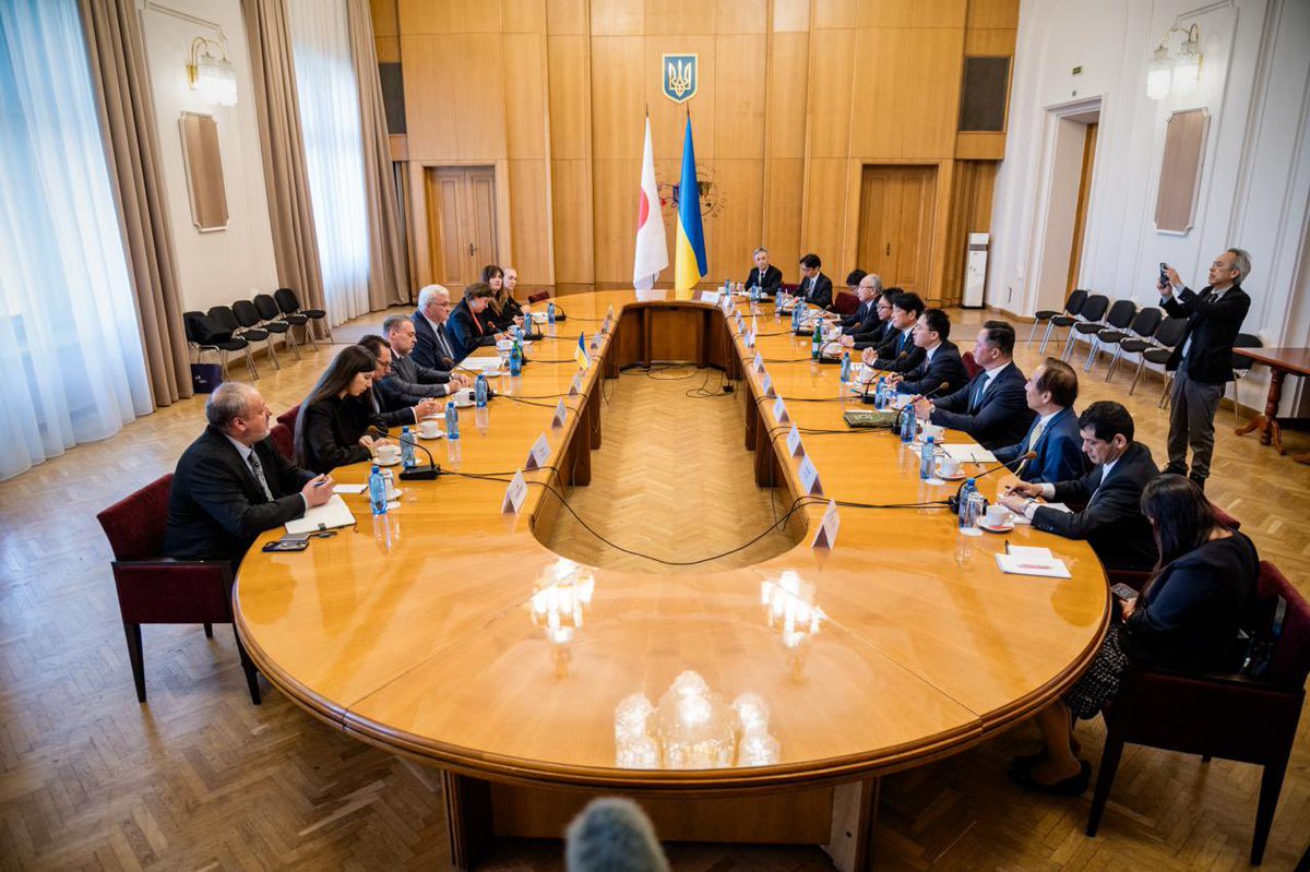 andrii_sybiha's tweet photo. Just a week after the productive meeting between President @ZelenskyyUa and Prime Minister Takaichi Sanae, I was pleased to welcome a delegation of members of the House of Representatives of the National Diet of Japan, led by Onodera Itsunori.

I deeply appreciate this visit. At a time when Russia is intensifying its missile and drone terror against Ukraine, the delegation did not postpone its trip and came to Kyiv as planned. This is a strong demonstration of courage and solidarity with the Ukrainian people.

I thanked Japan for its comprehensive support since the very beginning of Russia's full-scale invasion. Japan's financial, humanitarian, technical and other assistance has made an important contribution to Ukraine's resilience throughout the war, as well as to our recovery and reconstruction.

We had a substantive discussion on regional and global security. Russia's growing military cooperation with North Korea, including the involvement of North Korean troops in the war against Ukraine, shows how closely interconnected the security of Europe and the Indo-Pacific has become. What happens in one region has direct consequences for the other.

We also discussed opportunities to deepen our security and defence cooperation. Ukraine is ready to develop mutually beneficial cooperation with Japan, drawing on our experience and capabilities, and to identify areas where our countries can strengthen each other's security.

I briefed the delegation on the situation on the battlefield and Ukraine's ongoing peace efforts. We also discussed the need to further increase pressure on Russia, prevent sanctions circumvention, and advance the use of frozen Russian assets for the benefit of Ukraine.

We paid particular attention to the situation in the Black Sea, where Russia is seeking to block navigation and undermine maritime security. Restoring safe and free navigation, which is vital for global food security and international trade, requires coordinated international efforts.

I am grateful to Japan for standing with Ukraine. We highly value our partnership and are determined to develop it further.