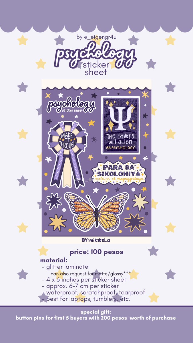 _eigengr4u's tweet photo. wts/lfb psychology stickers

hello po #rpmtwt ! kakapalan ko na mukha ko 🥹 initially, i created these stickers for my college batch but since i just graduated and need to fund myself, i will be selling them here online too! 

engaging with this post is greatly appreciated 🤍 https://t.co/YvKEGfC9mG