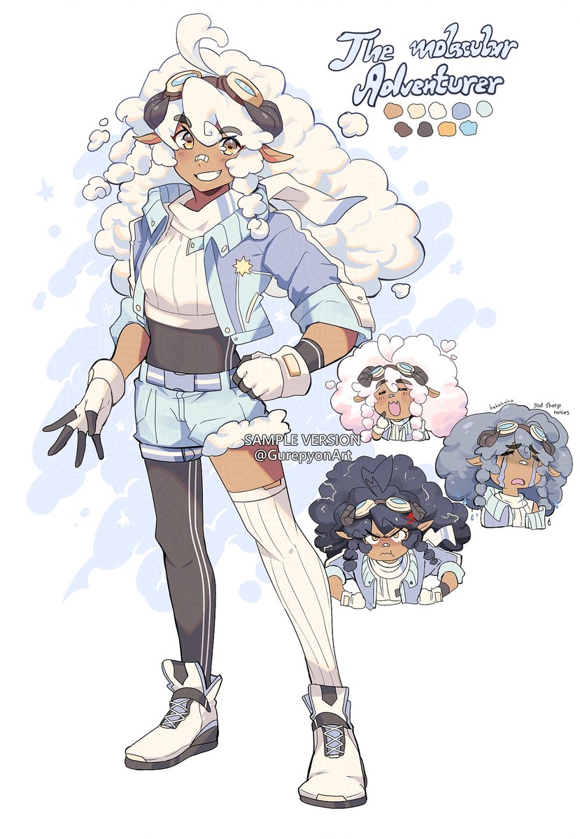 GurepyonArt's tweet photo. Adventurer Sheep Adoptable🐑☁️ https://t.co/vbG37cYVa1