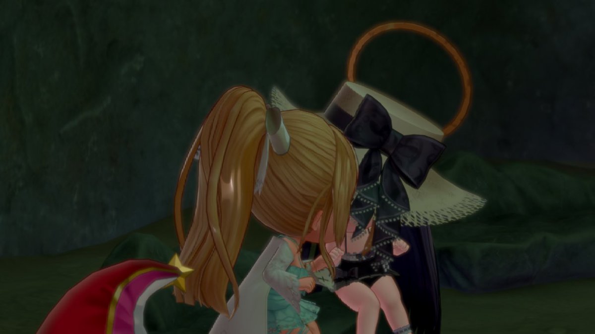 maccha_manjyu's tweet photo. 【てぇてぇ】ホロライブの不知火フレア(左)と一伊那尓栖(右)が暗闇でキス！？ホロドリ内で起きた「決定的瞬間」をカメラが捉えた‼️
『#ホロドリ』のプレイ中、暗闇の奥から聞こえる2人の囁き声。そっと近づいたカメラが捉えたのは、なんと熱烈なキス？を交わす2人の姿だった――。

現場からは以上です。 https://t.co/r9KDUvp0Yl