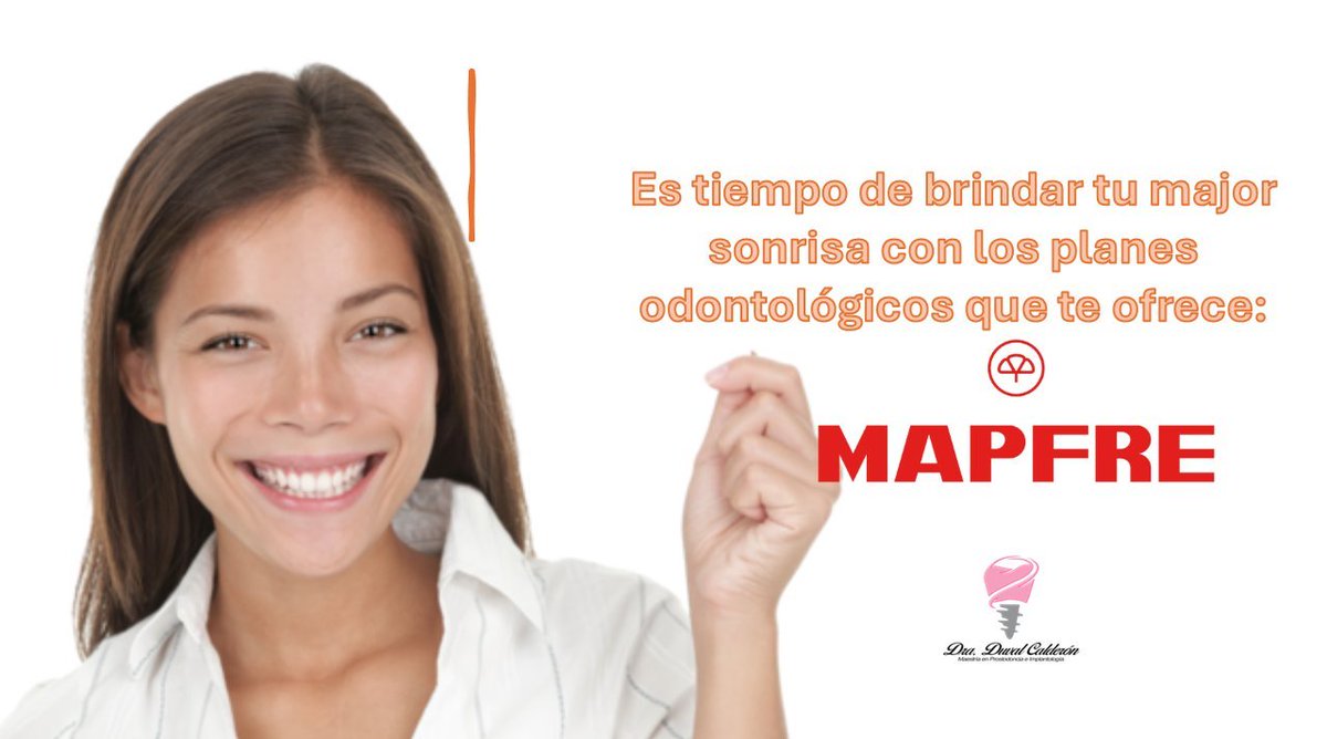 DraDuvalC's tweet photo. Aceptamos los principales seguros médicos para brindarle su mejor #sonrisa. Haga su cita: 809-963-6825. #dentista #odontología #FabricandoSonrisas #sonríe #sonrisa #sonrisas #smile #smiles #draduvalcalderon #mapfre #ARSMapfre https://t.co/GnvV5mIvF7