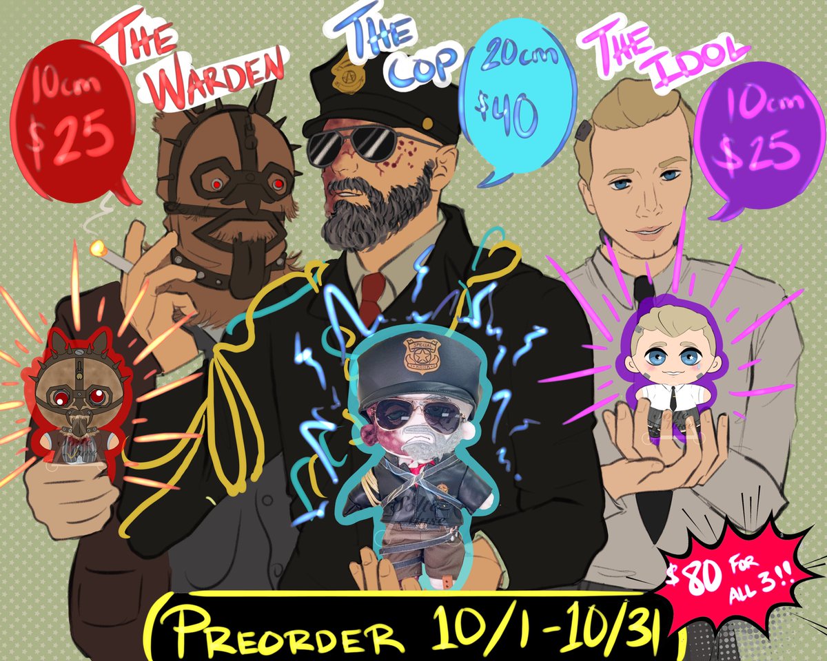 SolteMuse's tweet photo. 🚨 Going live tonight 2a EST 🚨 

Coyle, The Warden, and my sweetest boy Erik will be available for PO 10/1 - 10/31

All shares super appreciated to help make them a reality! 💕 

Info &amp; 🔗 ⬇️ https://t.co/iAZvK5sw1P