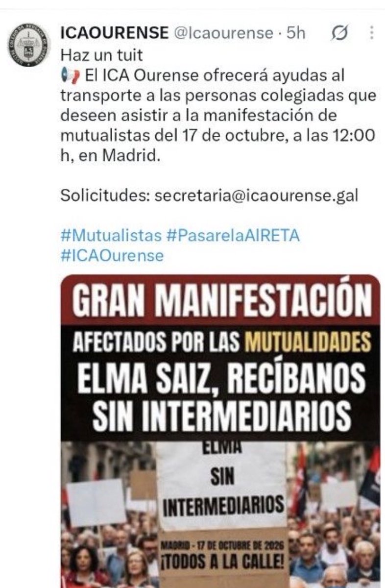 Alcon_Abogados's tweet photo. Ni un paso atrás en nuestras reivindicaciones. Ahora es el momento d presionar para q el reglamento sea el mejor posible para los mutualistas. Si hemos llegado hasta aquí ha sido por nosotros mismos y no x @Abogacia_es Nuestros colegios saldrán a la calle el 17/10? Ourense Si https://t.co/4d3B9BABzb