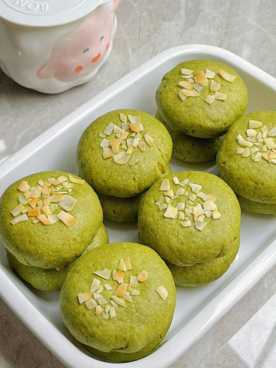 AngelikaBugof's tweet photo. Just pulled these buttery matcha shortbread cookies from the oven—golden edges, melt-in-your-mouth texture, and that perfect subtle matcha aroma , https://t.co/x5z6PCTJw8