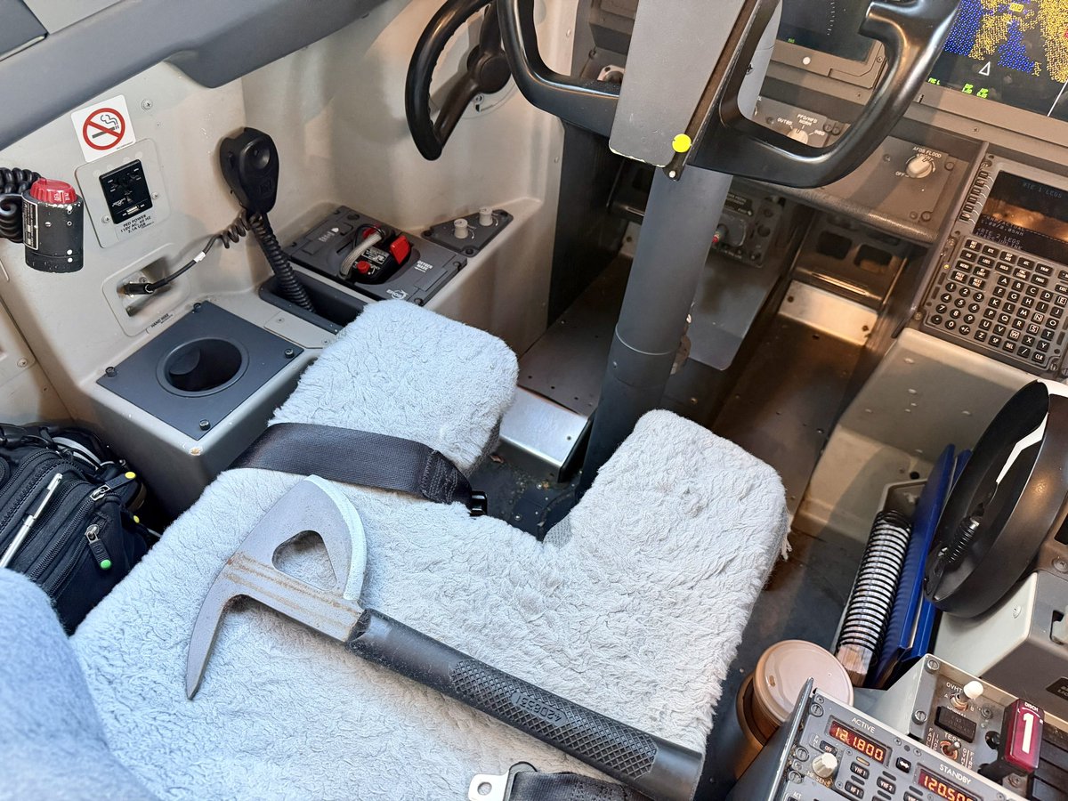 MCCCANM's tweet photo. This is a “Crash Axe” on a 737 MAX. It’s in the cockpit.

In a crash, the airframe may get distorted to such an extent that the doors won’t open. While the skin of the jet looks thick at the entry doors, it’s not as thick along the rest of the fuselage. In theory, you could hack your way through it with the axe as a last resort to escape.

No idea if it’s related to today’s news, but it exists & that’s a thing you know now.