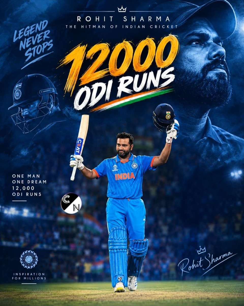 Empuran18's tweet photo. *🎈🏮Fastest to reach 12000 runs in ODI(INNINGS)*
```
242 Virat Kohli 
282 𝗥𝗼𝗵𝗶𝘁 𝗦𝗵𝗮𝗿𝗺𝗮*
300 Sachin Tendulkar 
314 Ricky Ponting 
336 Kumar Sangakkara 
379 Sanath Jayasuriya 
399 Mahela Jayawardene
``` https://t.co/Yp9TFGpjR3