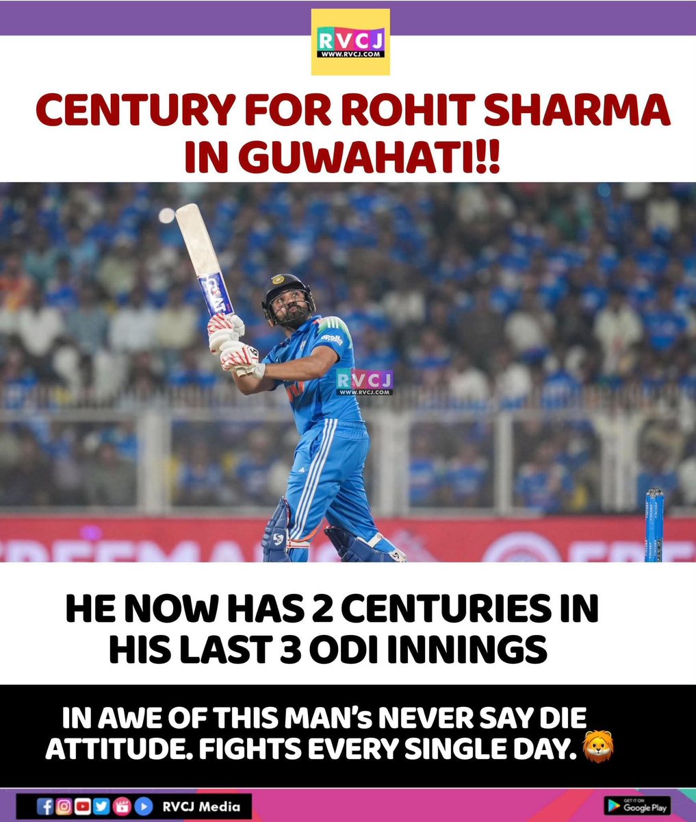 RVCJ_FB's tweet photo. Century For Hitman Rohit Sharma!!🐐💯🔥 https://t.co/oIKvHvlMjx
