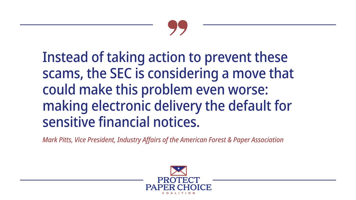 ForestandPaper's tweet photo. Scams already cost New Jerseyans $491 per person a year, and @SECGov's new proposal will leave more people vulnerable https://t.co/VUefHqUC2t https://t.co/NqR0cGj0Xz