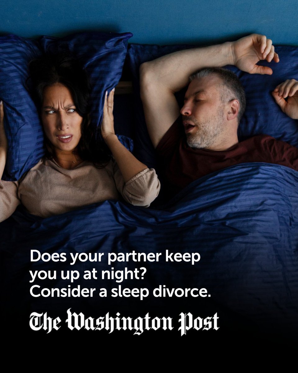 BrainHealth's tweet photo. “Sleep divorce” isn’t about growing apart. For some couples, sleeping separately means better rest—and better emotional health.

Sometimes, giving each other space is a way of caring for each other. 

Read more: https://t.co/7s9GFyr2mI https://t.co/5ejfQEEf64