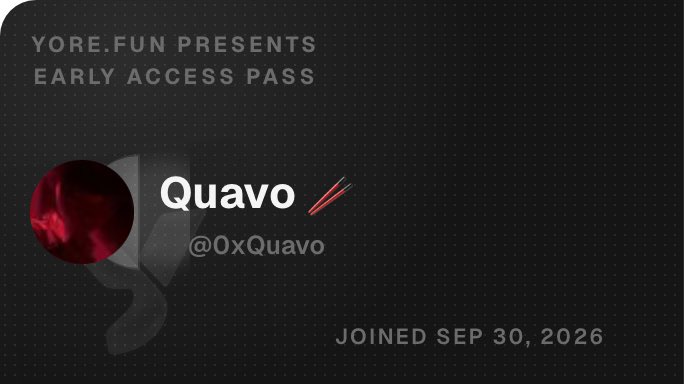 0xQuavo's tweet photo. Just secured my spot on the @yorefun waitlist 🎟️

Launch, buy, and sell meme coins on @Injective.

Join here ➡ https://t.co/JahD7uCANm https://t.co/VnWCRqIvAp