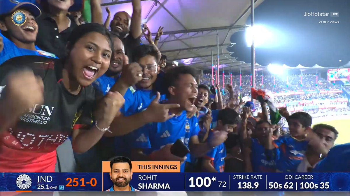 CricCrazyJohns's tweet photo. CROWD GOING MAD FOR ROHIT SHARMA 😍 https://t.co/yHvVYLIQ8h