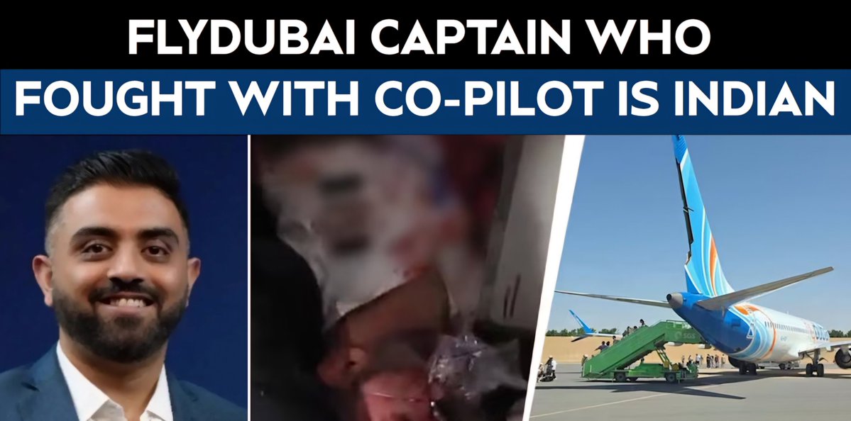 WarMonitorINTL's tweet photo. Flydubai Plane Crash: Indian Captain Battled Co-pilot to Prevent Disaster, Report

An intense confrontation between the pilot and co-pilot reportedly took place on board the Dubai-Tel Aviv Flight FZ1073 of Flydubai when the Omani co-pilot attempted to cause an accident.

However, the aircraft reportedly experienced a steep descent until the intervention by the captain and passengers. The plane had to land in Saudi Arabia's Tabuk airport with all 174 people aboard unharmed.

Both pilots reportedly had to be hospitalized, and the co-pilot was reported to have been arrested.