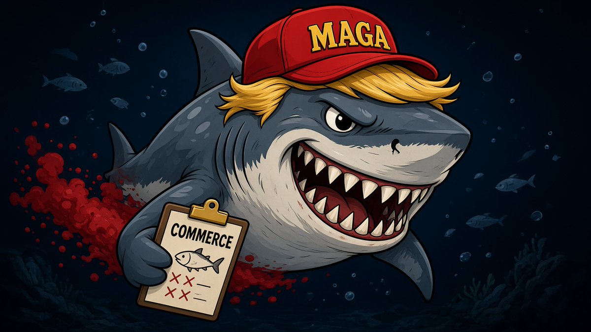 Mag_donz's tweet photo. Trump × Commerce at 3:30.
Alaska LNG money in the water.
The shiver smells blood before the press pool does.
Hat on. Jaws open.
$MAGDON https://t.co/D3Bu68vGwY