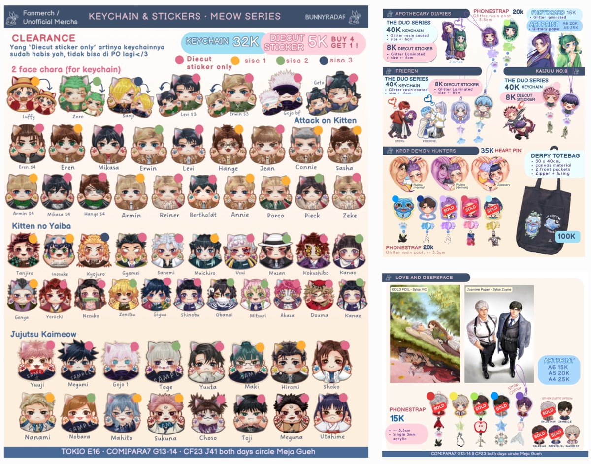 chubbyneoguri's tweet photo. KNY • Wind Breaker #cf23
Naruto (new: nejiten)
Clearance 
(8/9) https://t.co/FhysO2RxNR