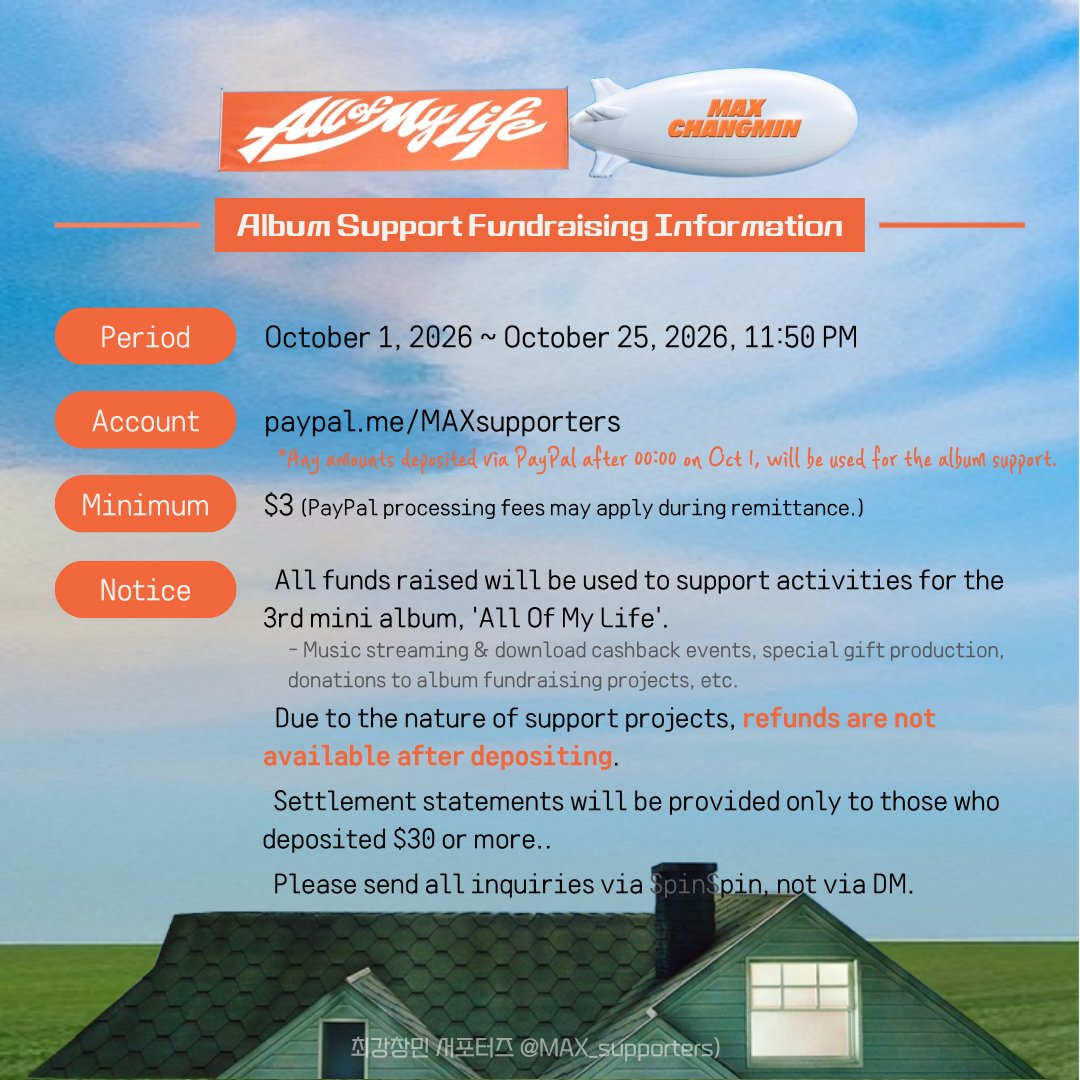 MAX_supporters's tweet photo. 🎙CHANGMIN’s Mini Album Support

We look forward to your interest and participation :)

💜https://t.co/Lycgmxp0Kc

💜Form(Must fill out after depositing)
https://t.co/0MliaHep8c

*Any amounts deposited via PayPal after 00:00 on October 1, 2026, will be used for the album support. https://t.co/QNWintwWW5