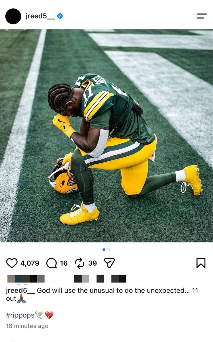 KyleMalzhan's tweet photo. #Packers WR Jayden Reed on IG:

“God will use the unusual to do the unexpected …. 11 out. 🙏” https://t.co/K2IrAoZLp4