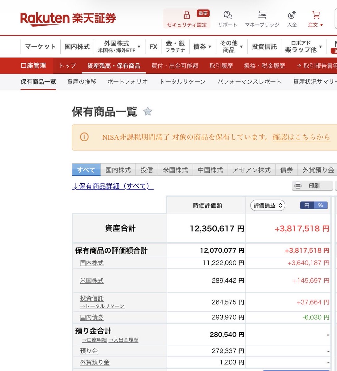 nmoriuchi7's tweet photo. 9月投資結果。
住友商事、買い戻し。いつのまにか買えてたんだ😅株式分割したから、もう100株買えるかな✨
高配当株といえば商社株😏
NISA成長株は、あと35万ちょっと。
#9月投資結果
#今年もあと３ヶ月 https://t.co/TWVX0btMRh