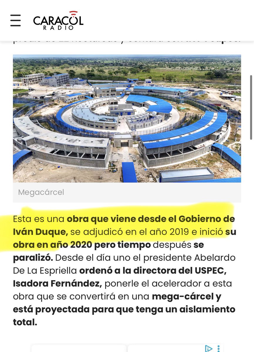bacano_andres's tweet photo. @petrogustavo La cárcel empezó en el gobierno de Duque, ya estuviese lista si el drogadicto no se hubiera robado la plata https://t.co/wnWxZXGezl
