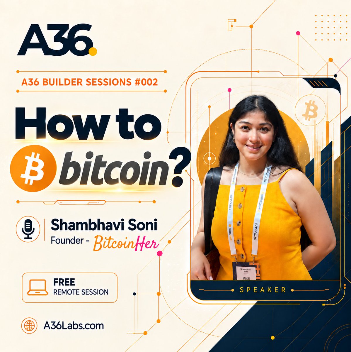 A36Labs's tweet photo. Join A36 Builder Sessions #002

How to Bitcoin?
with @TheBitcoinGirl_ 
Founder of @BitcoinHer21 

RSVP: https://t.co/ICM2kqn3P0 https://t.co/NDkP3wKYuZ