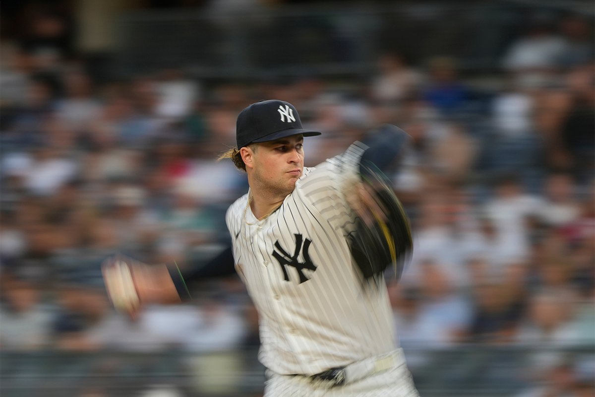 Northeastern's tweet photo. Former @GoNUbaseball pitcher Cam Schlittler took the mound at Yankee Stadium on Tuesday evening for the first game of the 2026 American League Wild Card Series against his hometown team-turned-rival, the Boston Red Sox.

Read more: https://t.co/NX1KYWV56M https://t.co/CnMobol6Ef
