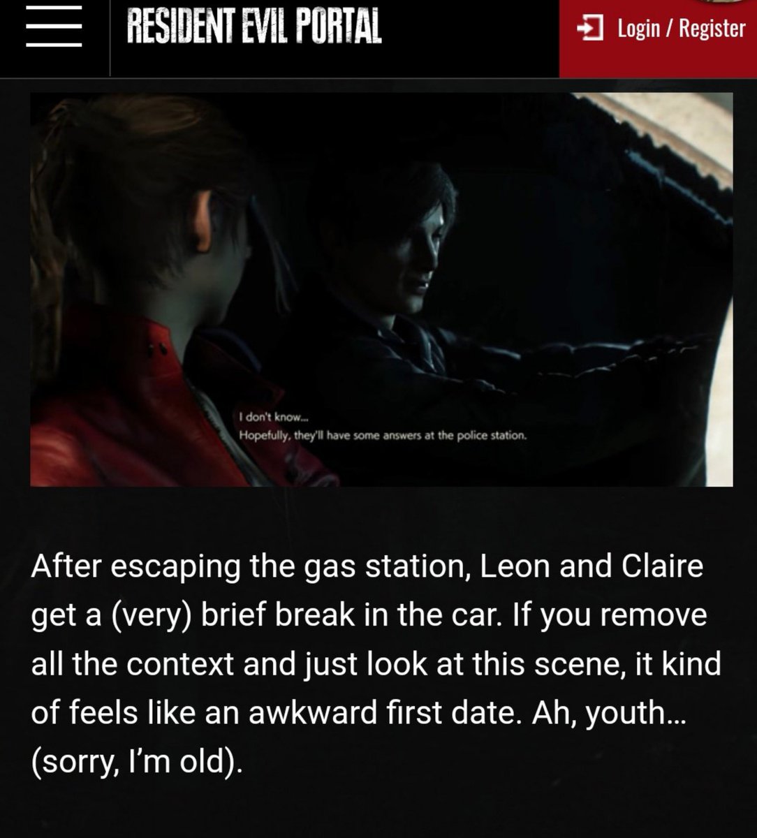 airi_yas's tweet photo. ...feels like an awkward first date—Resident evil portal

#REBHFun
#ClaireRedfield
#LeonKennedy https://t.co/qjSZq7CwjR